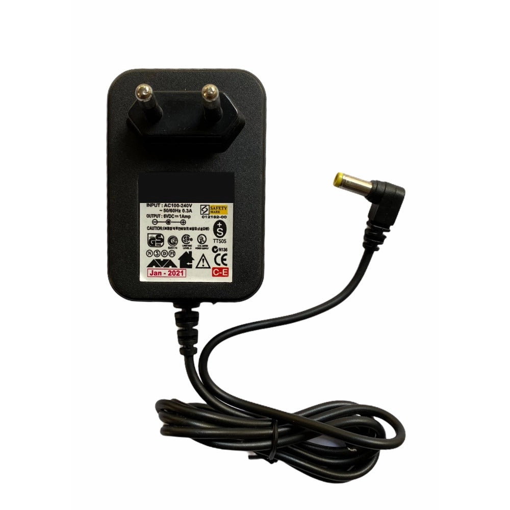6V 1A Power Adapter, Power Supply AC Input 100 240 V and Output 6V 1A for Set Top Box_DTH Box, CCTV System, Router, Other Electronics And IT Gadgets with DC Pin (Black)