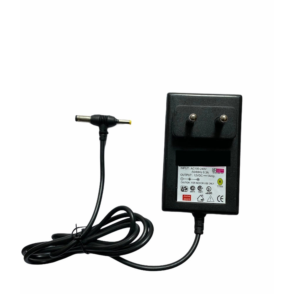 12V 1A Power Adapter, Power Supply AC Input 100 240 V and Output 12V 1A for Set Top Box_DTH Box, CCTV System, Router, Other Electronics And IT Gadgets with DC And Sony Pin (Black)