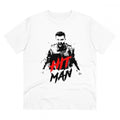 HamariDookan Men's PC Cotton Cricket Design Printed T Shirt (Color: White, Thread Count: 180GSM)
