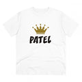 HamariDookan Men's PC Cotton Patel Printed T Shirt (Color: White, Thread Count: 180GSM)
