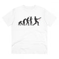 HamariDookan Men's PC Cotton Cricket Design Printed T Shirt (Color: White, Thread Count: 180GSM)