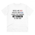 HamariDookan Men's PC Cotton Roses Are Red Printed T Shirt (Color: White, Thread Count: 180GSM)