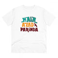 HamariDookan Men's PC Cotton Me Azad Parinda Printed T Shirt (Color: White, Thread Count: 180GSM)
