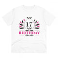 HamariDookan Men's PC Cotton 17th Birthday Printed T Shirt (Color: White, Thread Count: 180GSM)