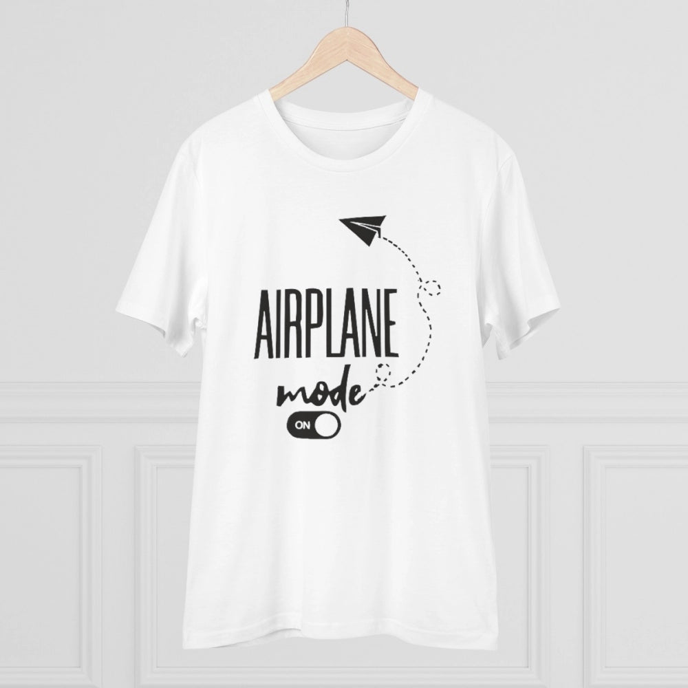 HamariDookan Men's PC Cotton Explore The Unseen Printed T Shirt (Color: White, Thread Count: 180GSM)
