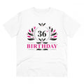 HamariDookan Men's PC Cotton 36th Birthday Printed T Shirt (Color: White, Thread Count: 180GSM)