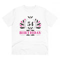 HamariDookan Men's PC Cotton 54th Birthday Printed T Shirt (Color: White, Thread Count: 180GSM)