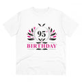 HamariDookan Men's PC Cotton 95th Birthday Printed T Shirt (Color: White, Thread Count: 180GSM)