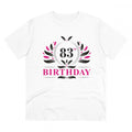 HamariDookan Men's PC Cotton 83rd Birthday Printed T Shirt (Color: White, Thread Count: 180GSM)