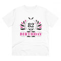 HamariDookan Men's PC Cotton 82nd Birthday Printed T Shirt (Color: White, Thread Count: 180GSM)
