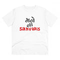 HamariDookan Men's PC Cotton Mane Na Sikhdavis Printed T Shirt (Color: White, Thread Count: 180GSM)