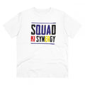 HamariDookan Men's PC Cotton Squed Ki Syneagy Printed T Shirt (Color: White, Thread Count: 180GSM)