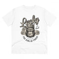 HamariDookan Men's PC Cotton Gorila Desing Printed T Shirt (Color: White, Thread Count: 180GSM)