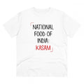 HamariDookan Men's PC Cotton India Kasam Printed T Shirt (Color: White, Thread Count: 180GSM)