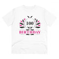 HamariDookan Men's PC Cotton 100th Birthday Printed T Shirt (Color: White, Thread Count: 180GSM)