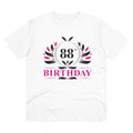HamariDookan Men's PC Cotton 88th Birthday Printed T Shirt (Color: White, Thread Count: 180GSM)