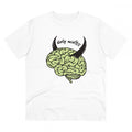 HamariDookan Men's PC Cotton Dirty Minddid Printed T Shirt (Color: White, Thread Count: 180GSM)