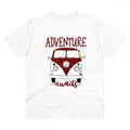 HamariDookan Men's PC Cotton Explore The Unseen Printed T Shirt (Color: White, Thread Count: 180GSM)