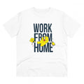 HamariDookan Men's PC Cotton Work From Home Desing Printed T Shirt (Color: White, Thread Count: 180GSM)