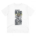 HamariDookan Men's PC Cotton With Great Beard Comes Printed T Shirt (Color: White, Thread Count: 180GSM)