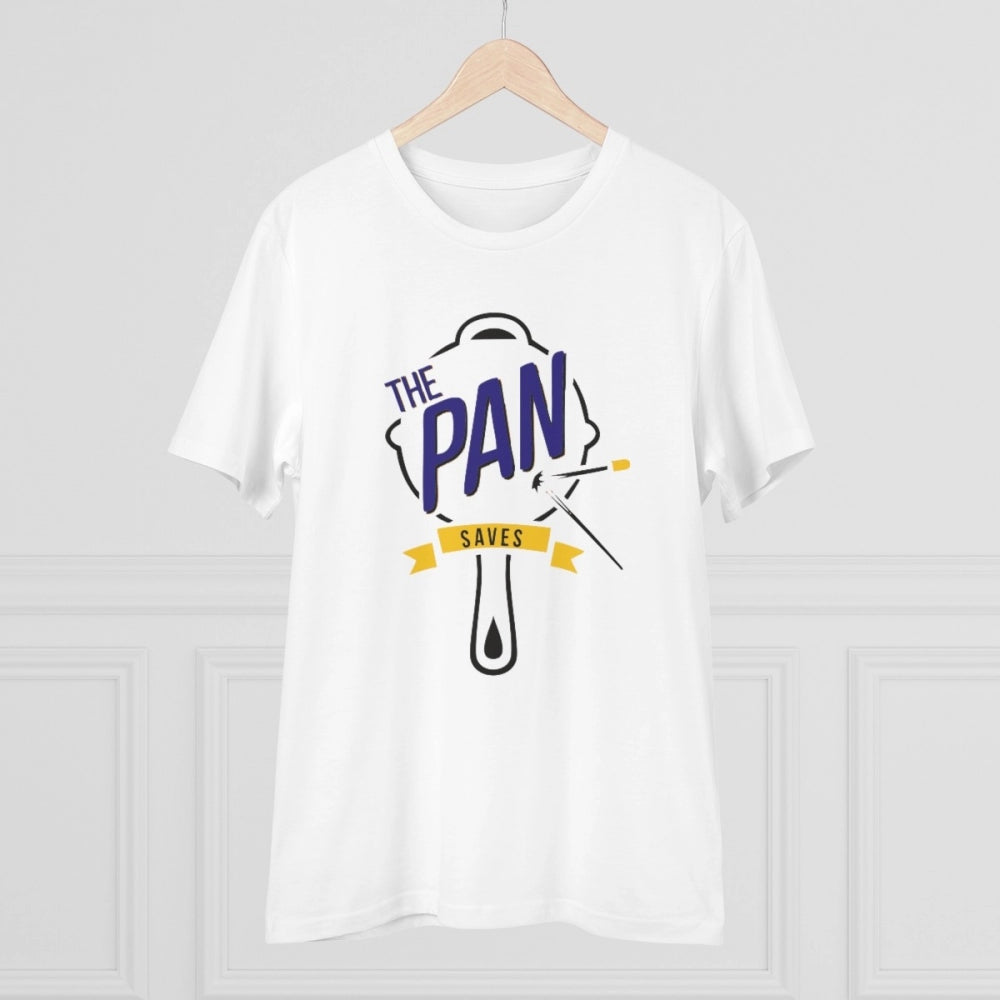 HamariDookan Men's PC Cotton The Pan Pubg Printed T Shirt (Color: White, Thread Count: 180GSM)