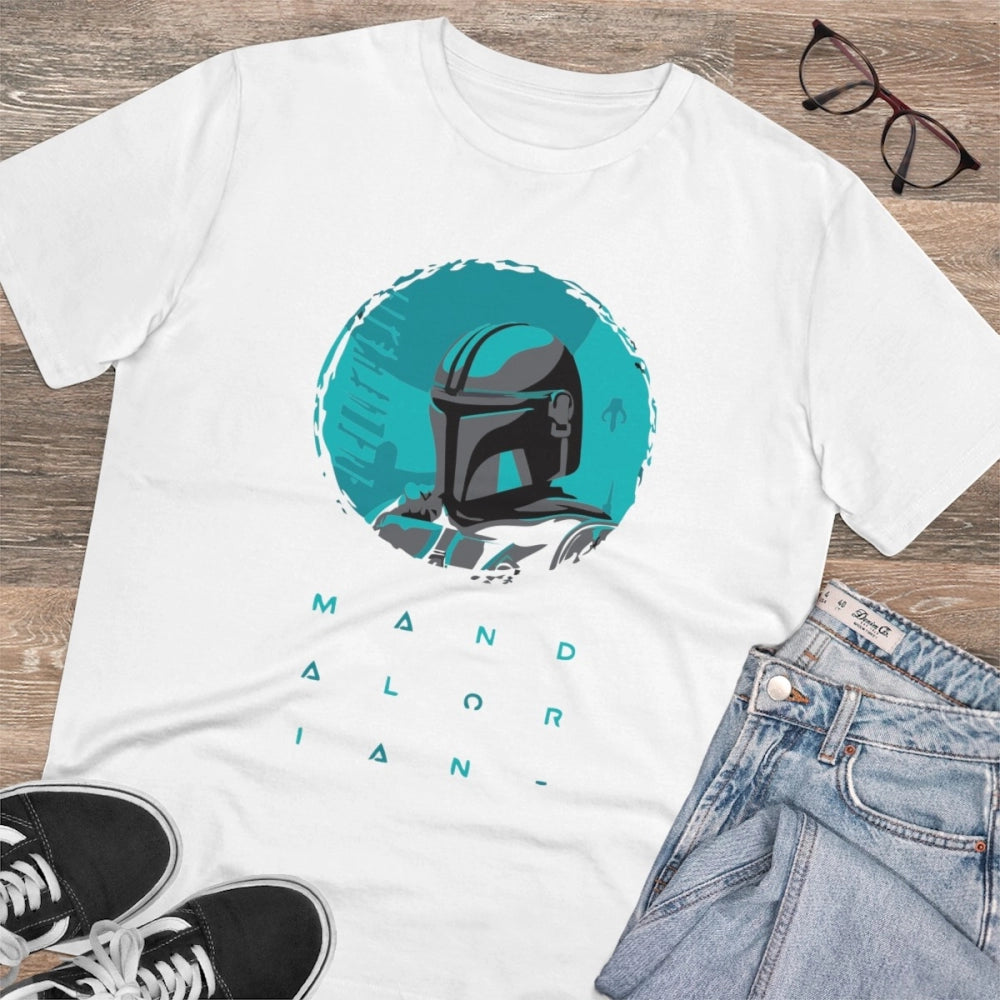 HamariDookan Men's PC Cotton Star Wars Printed T Shirt (Color: White, Thread Count: 180GSM)