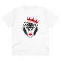 HamariDookan Men's PC Cotton Lion Logo Printed T Shirt (Color: White, Thread Count: 180GSM)