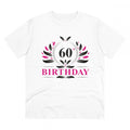 HamariDookan Men's PC Cotton 60th Birthday Printed T Shirt (Color: White, Thread Count: 180GSM)