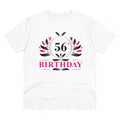 HamariDookan Men's PC Cotton 56th Birthday Printed T Shirt (Color: White, Thread Count: 180GSM)