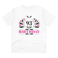 HamariDookan Men's PC Cotton 93rd Birthday Printed T Shirt (Color: White, Thread Count: 180GSM)