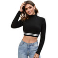 HD Women's Western Wear Hosiery Crop-Top (Black)