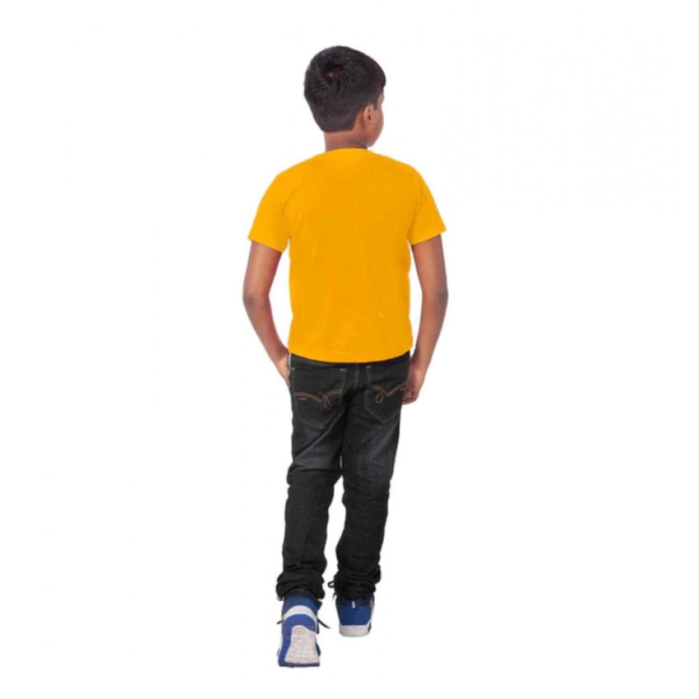 HamariDookan Boys Cotton Will Be Cool Half Sleeve TShirt (Mustard)