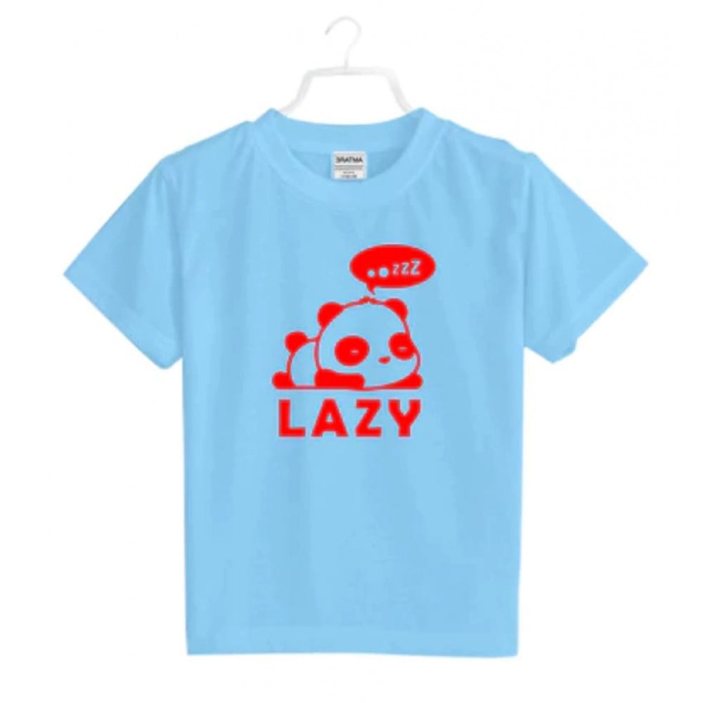 HamariDookan Boys Cotton Lazy Half Sleeve TShirt (Sky Blue)