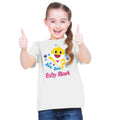 HamariDookan Girls Cotton Baby Shark Half Sleeve TShirt (White)