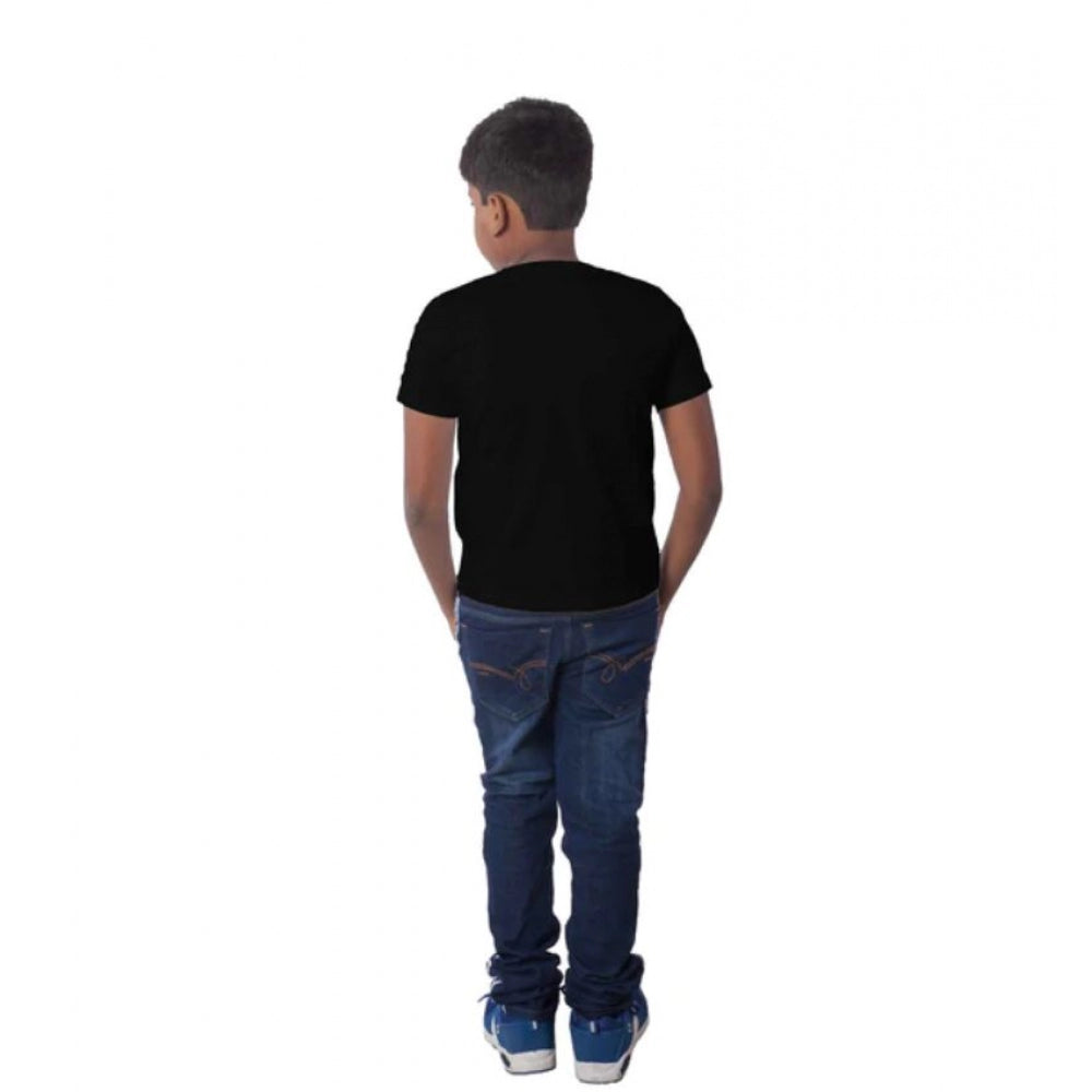 HamariDookan Boys Cotton Will Be Cool Half Sleeve TShirt (Black)