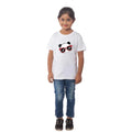 HamariDookan Girls Cotton Panda Glass Half Sleeve TShirt (White)