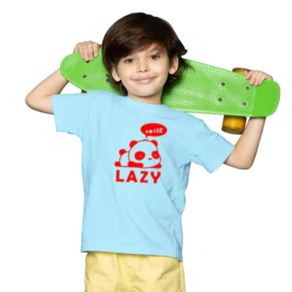 HamariDookan Boys Cotton Lazy Half Sleeve TShirt (Sky Blue)