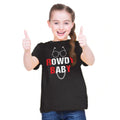 HamariDookan Girls Cotton Rowdy Baby Half Sleeve TShirt (Black)