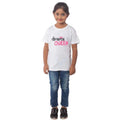 HamariDookan Girls Cotton Drama Queen Half Sleeve TShirt (White)