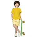 HamariDookan Boys Cotton Plain Half Sleeve TShirt (Yellow)
