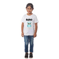 HamariDookan Girls Cotton Bubo Half Sleeve TShirt (White)