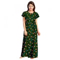 HD Women's Cotton Printed Maxi Nighty (Green)