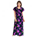 HD Women's Cotton Printed Maxi Nighty (Pink)