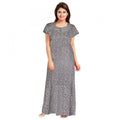 HD Women's Cotton Printed Maxi Nighty (Grey)