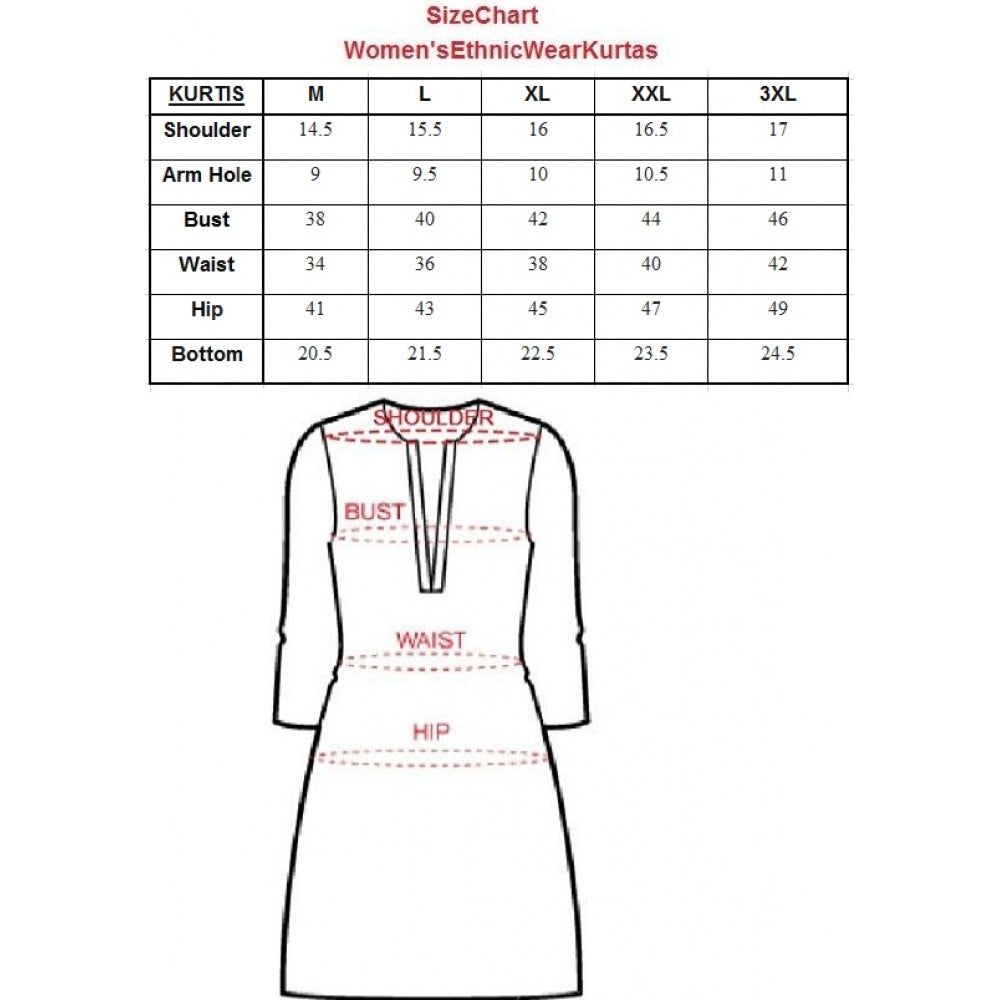 HD Women's Khadi Embroidered Kurti (Yellow, Khadi)