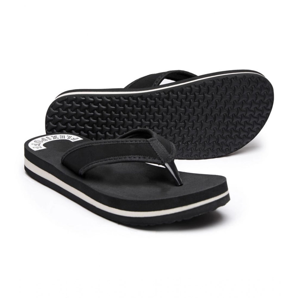 HD Unisex Rubber Lightweight and Soft Women Slippers for a Cozy Step (Black)
