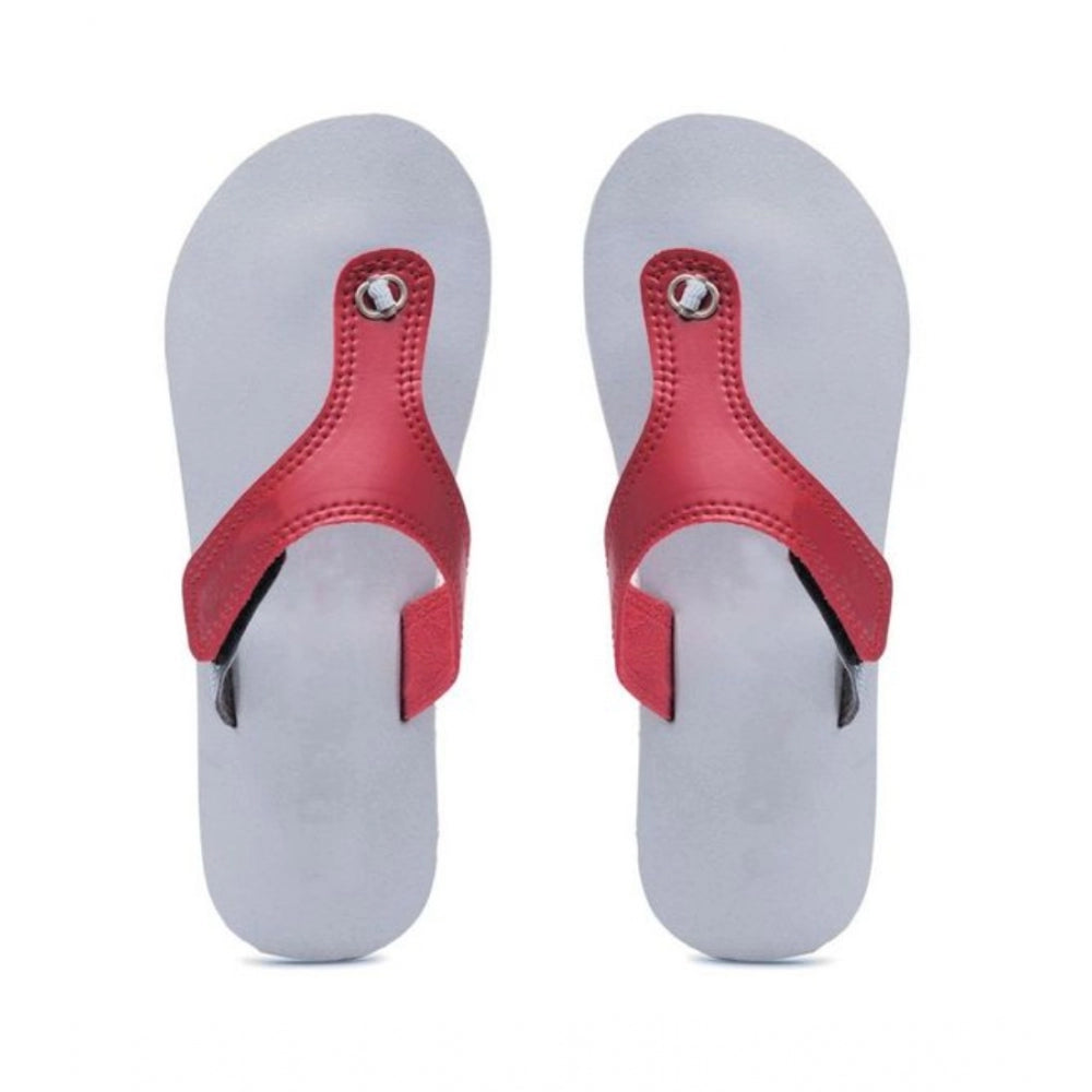 HD Unisex Rubber Lightweight T-Style Slippers (Maroon)