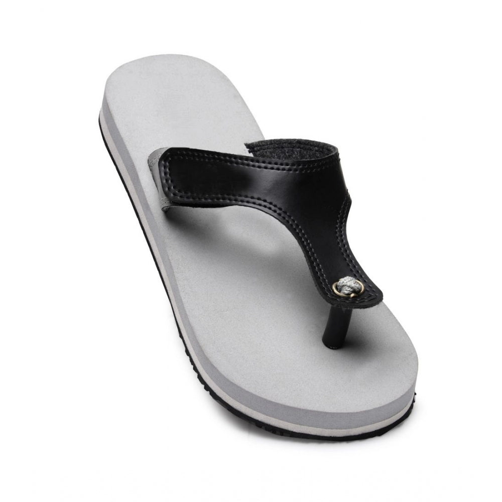 HD Unisex Rubber Lightweight T-Style Slippers (Grey)