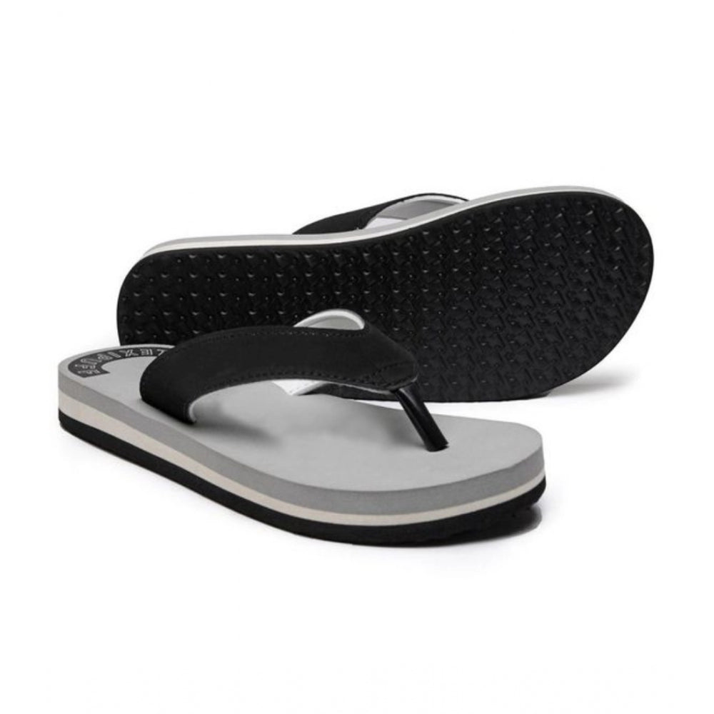 HD Unisex Rubber Men's Slippers for Ultimate Comfort (Grey)