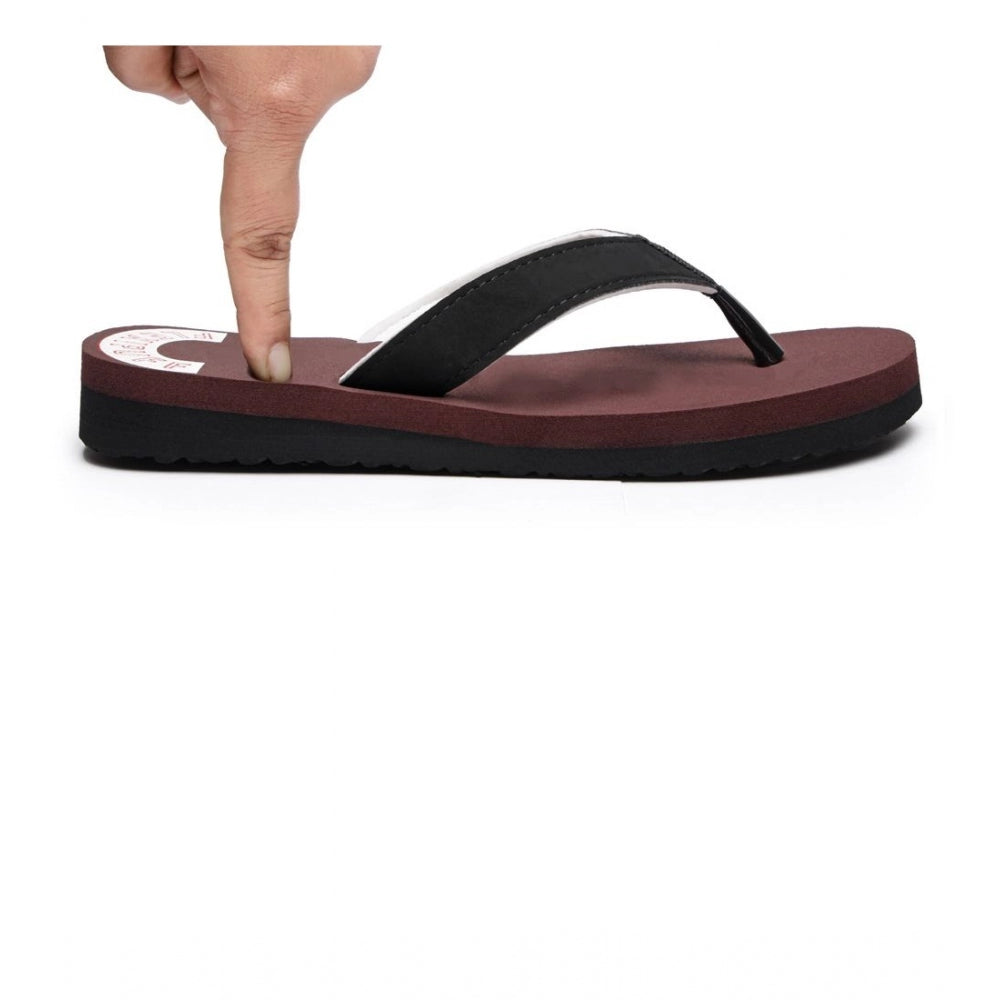 HD Unisex Rubber Comfortable Orthopedic Doctor Slipper and Flip Flops (Maroon)